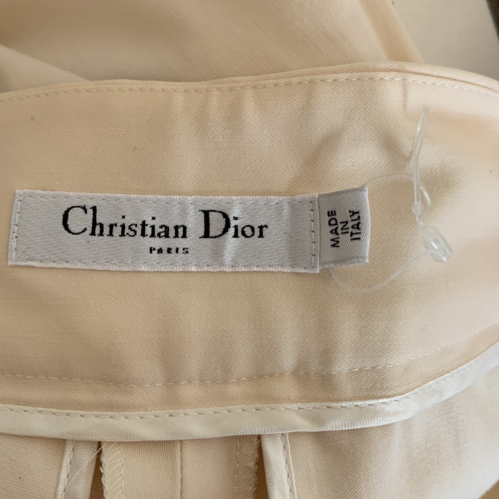 Christian Dior Wool/Cotton Cropped Pants - France 36, US 4 - new without tags - Picture 6 of 8